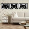 Metal Peeking Cat Wall  Decor