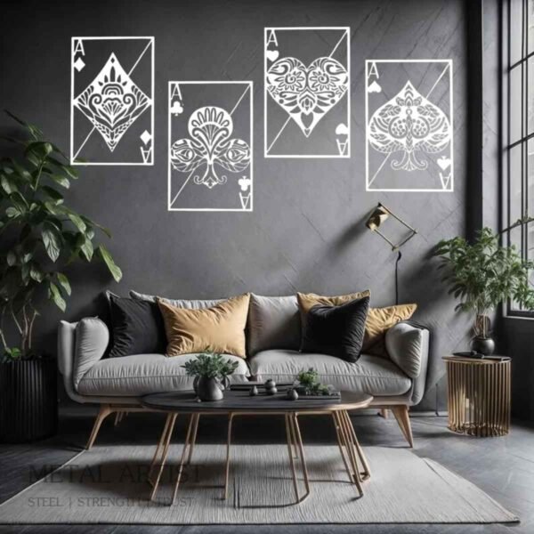 Playing Cards Metal Wall Decor  Poker Metal  Wall Art