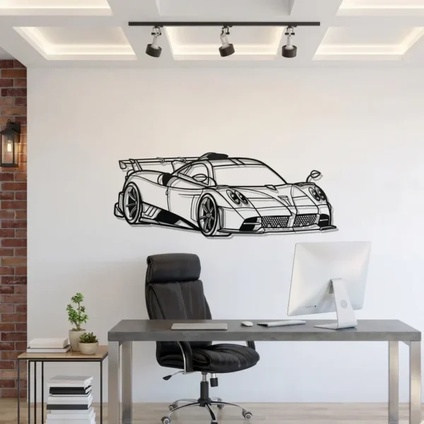 Pagani Huayra metal wall art
